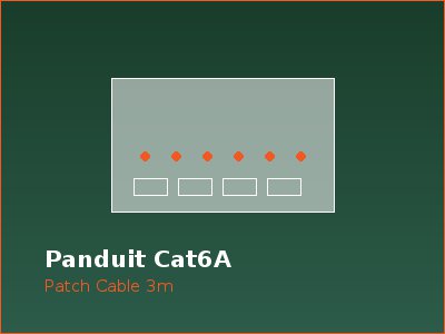 Panduit Cat6A UTP Patch Cable 3m